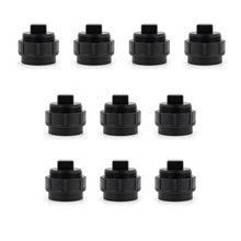 DJC Supply ABS DWV Cleanout Adapters with Plugs, Black - 2 Inch, 10