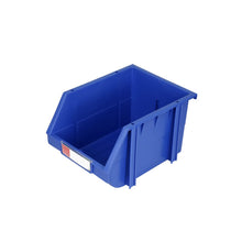 DJC Supply Stackable Storage Bins 2 Pack – 8.4" x 11" x 6.9" Heavy Duty Polypropylene Organizer, Hangable & Side-Connect Design for Garage, Tools, Parts, Warehouse & Home Storage