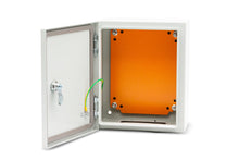 DJC Supply Co. Steel 16 Gauge/1.25MM Thick Power Coated 6"x6"x4" Distribution Box with Mounting Plate, and 3MM Bar Lock