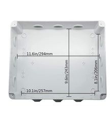 DJC Supply Co. 4" x 4" x 2.75" PVC Waterproof Plastic Junction Conduit Box with Pre Molded 3/4" & 1" Conduit Holes