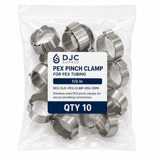 DJC Supply PEX-B Stainless Steel Pinch Clamp Rings