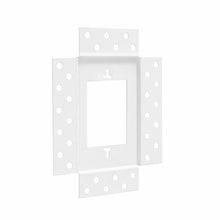 DJC Supply Trimless recessed Plaster-in Receptacle Frame Mount, Rolled Steel Satin White Powder Coat Finish, Ultra Modern Seamless Look. Upgrade Your Space!